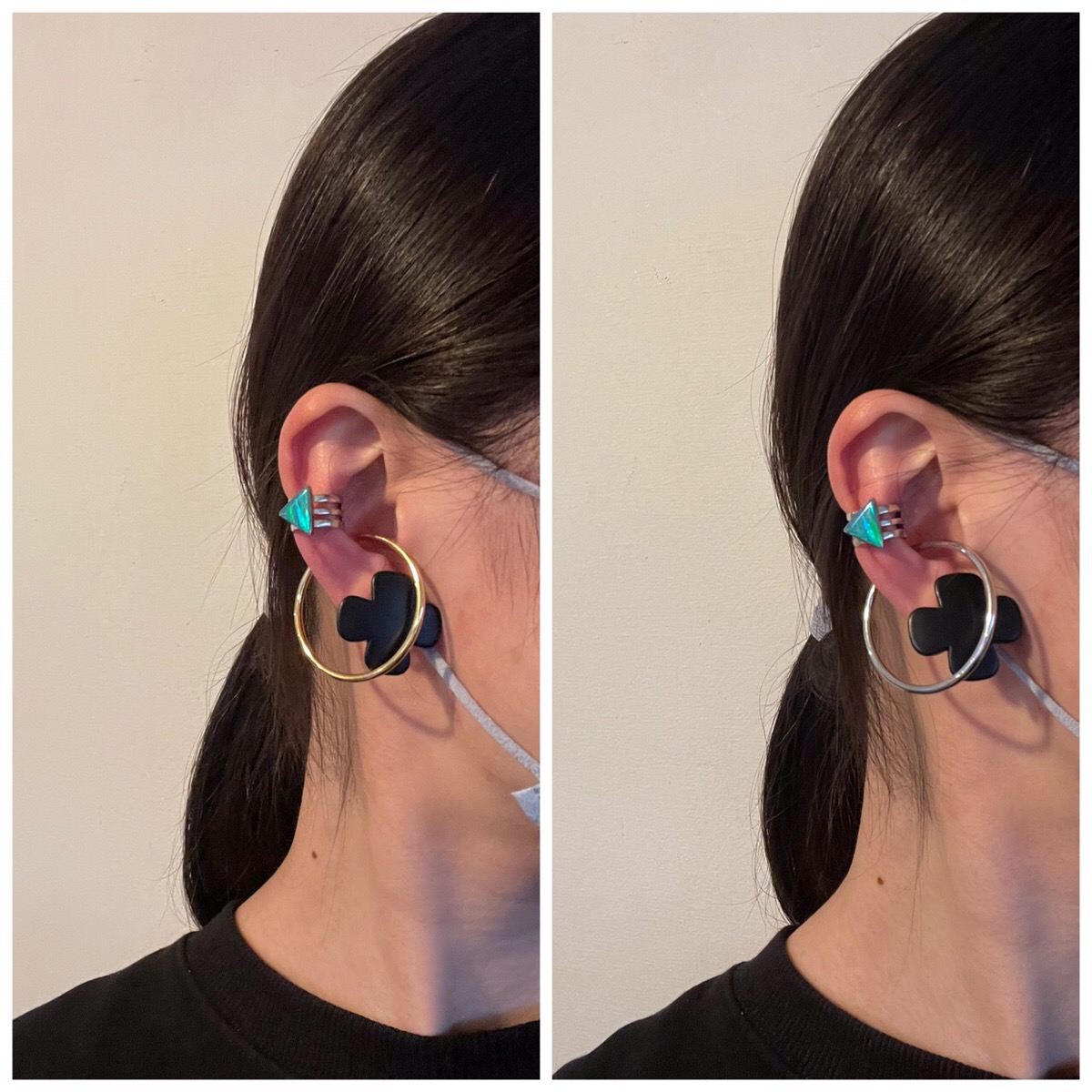 どくだみの花 ピアス と メソ オパール イヤーカフ に合う おすすめは M Yさまより Petite Robe Noire